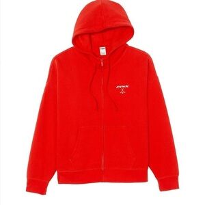 PINK Victoria's Secret Red full zip Hoodie